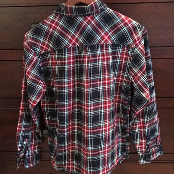 Gymboree Boys Flannel Plaid Button Down Shirt Size Large - Picture 2 of 9